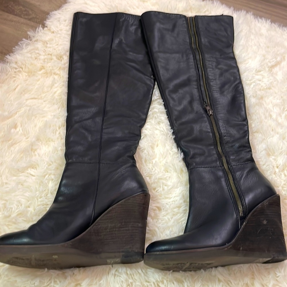 Lucky Brand Wedge Leather Boots by Lucky Brand 9